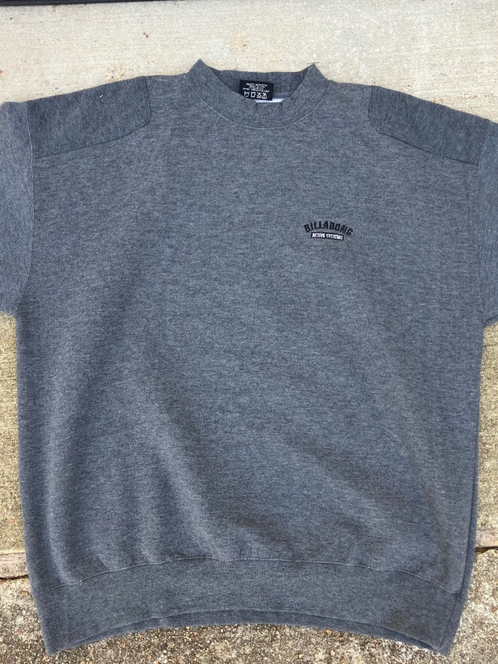 VTG 90s BillaBong Grey Active Systems Crewneck Sweatshirt Xl MILITARY NASA